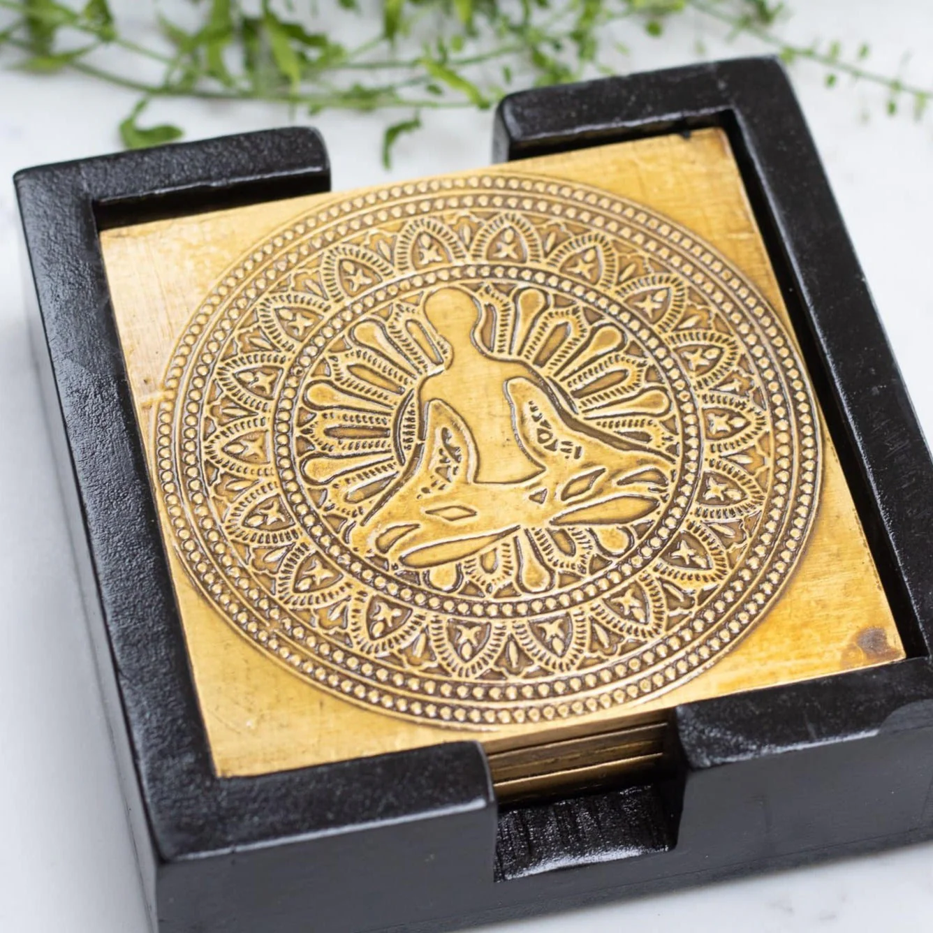 Brass Mandala Design Coasters - Image 5