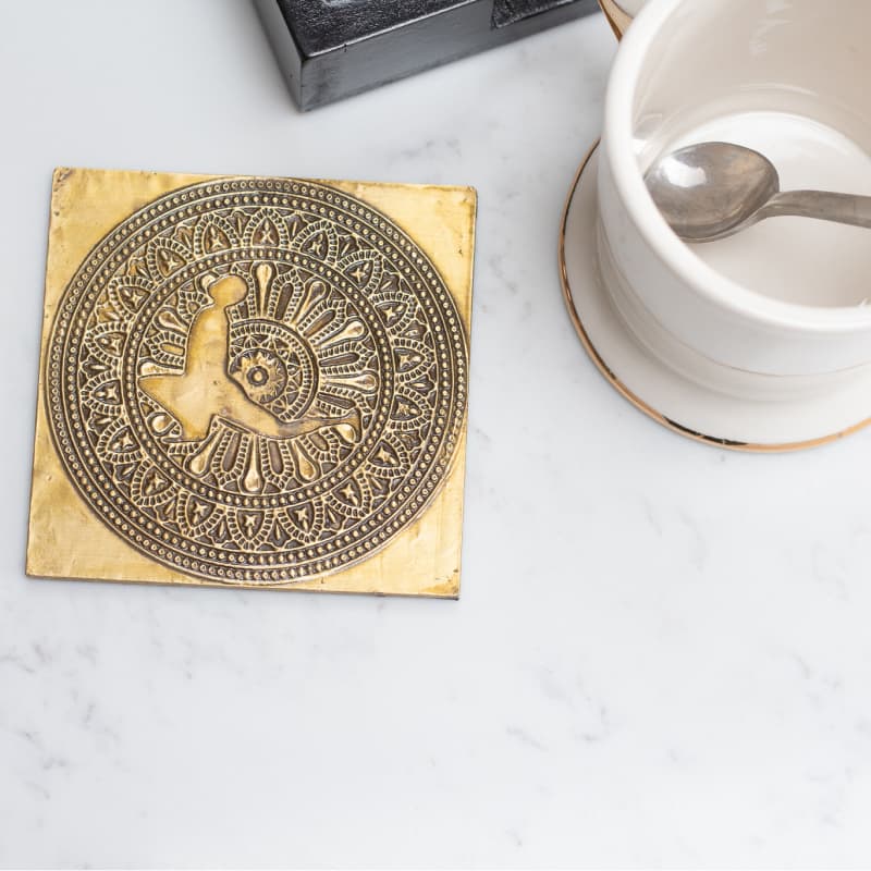 Brass Mandala Design Coasters - Image 6