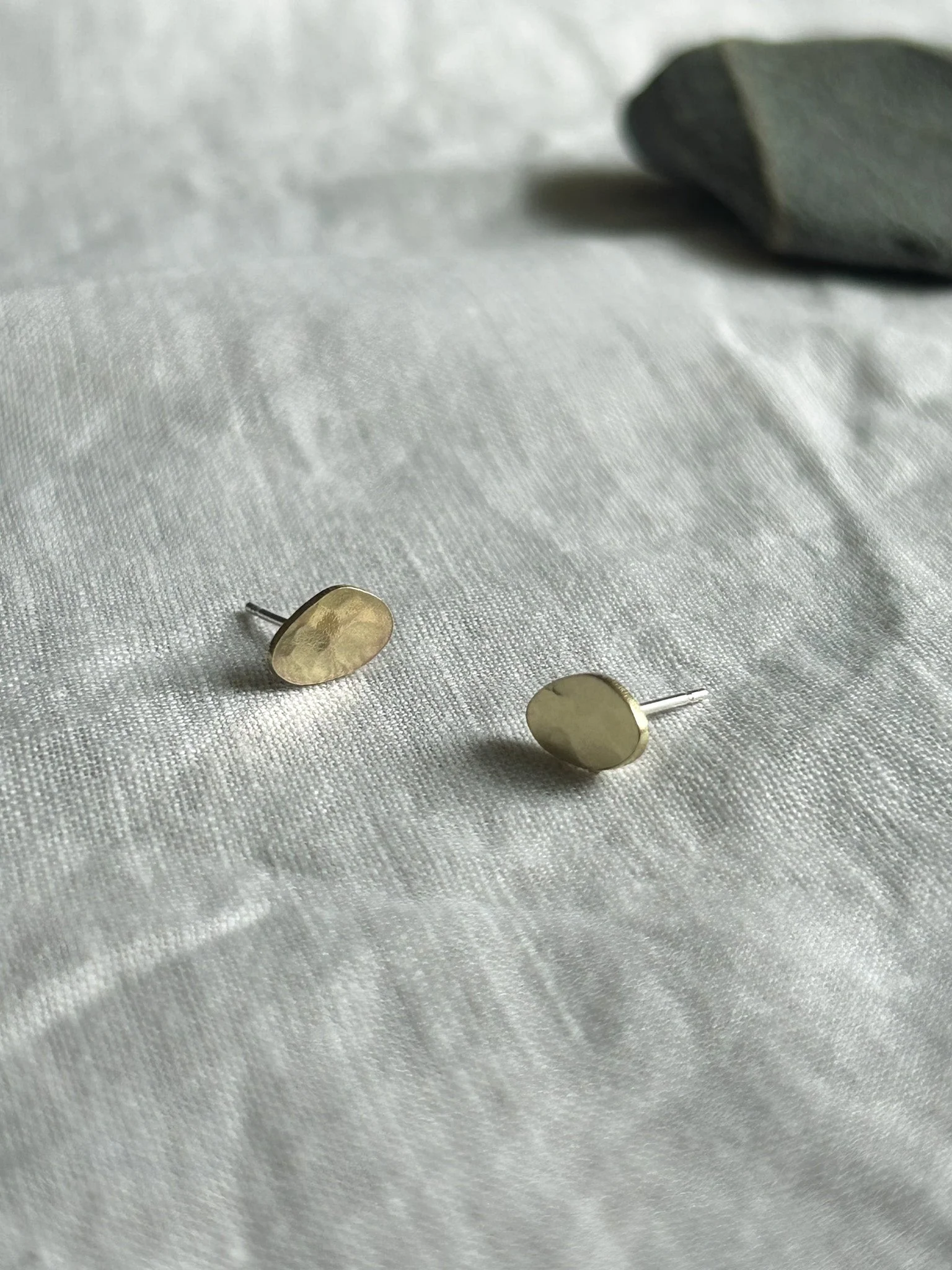 Brass Pebble Studs - Image 4
