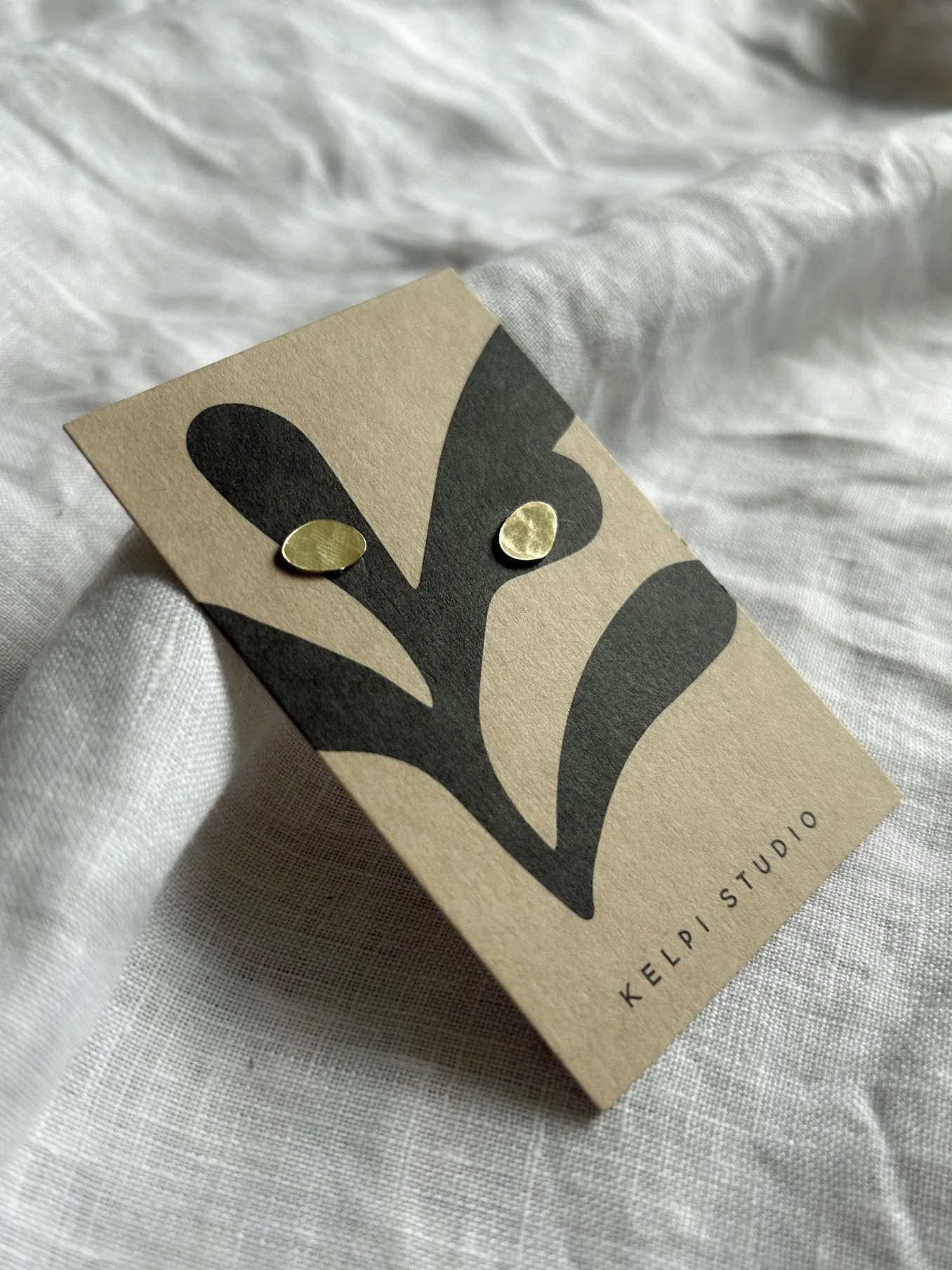 Brass Pebble Studs - Image 5
