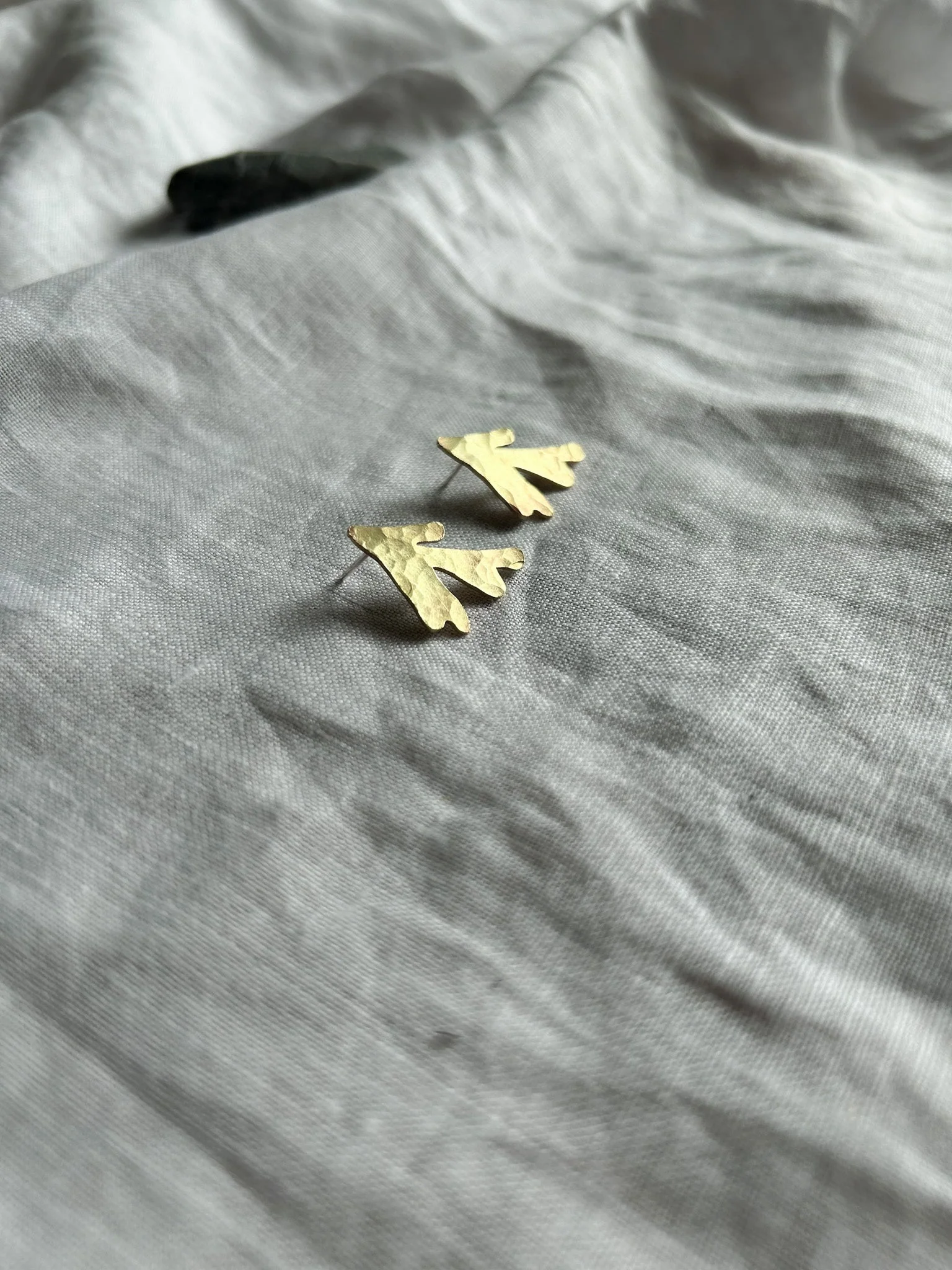 Brass Seaweed Studs - Image 3