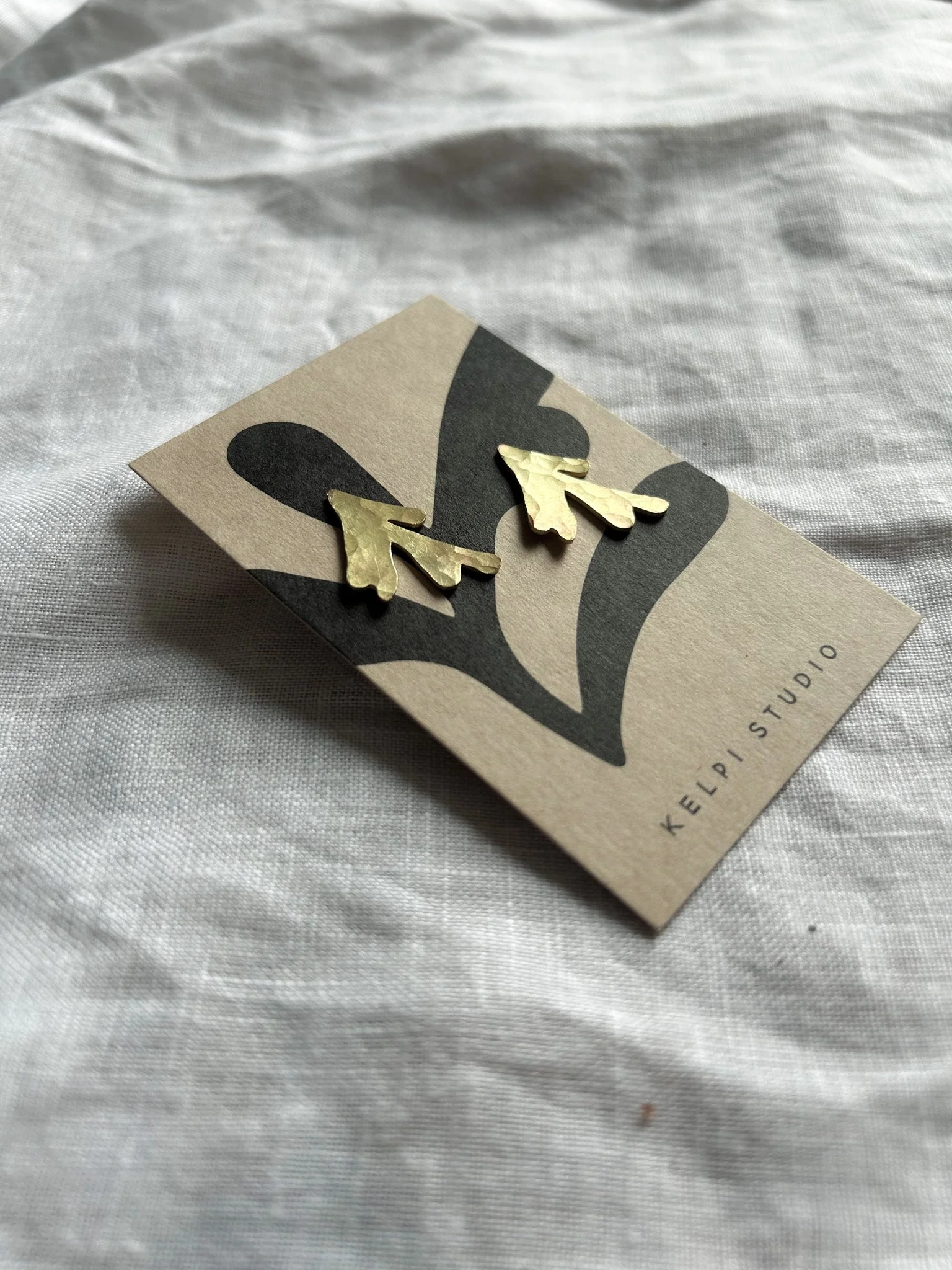 Brass Seaweed Studs - Image 4