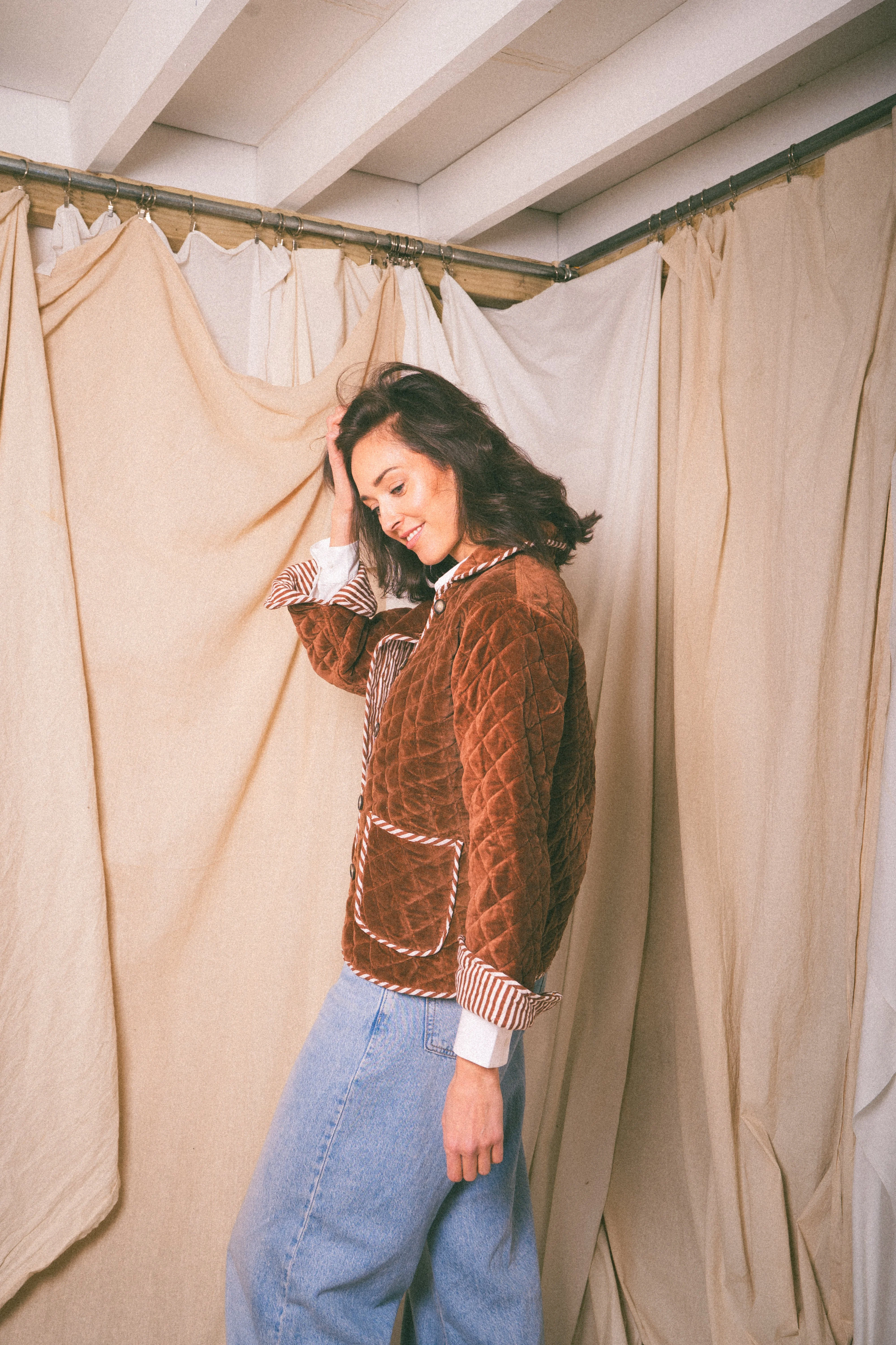 Brown Burford Velvet Jacket - Image 2