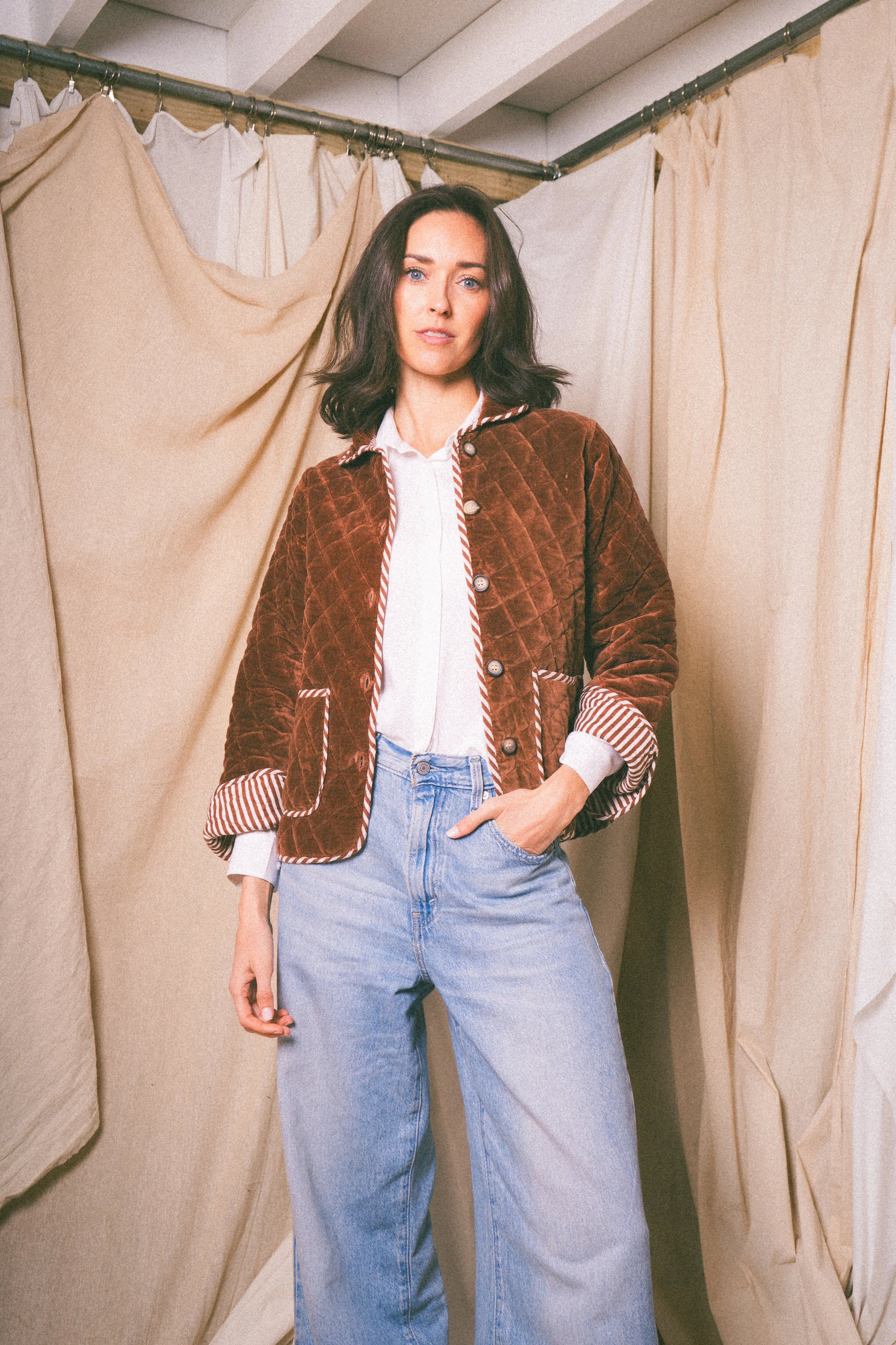 Brown Burford Velvet Jacket - Image 6