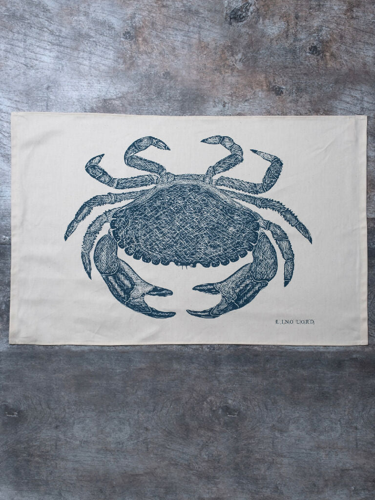 Brown Crab Organic Cotton Tea Towel - Image 3