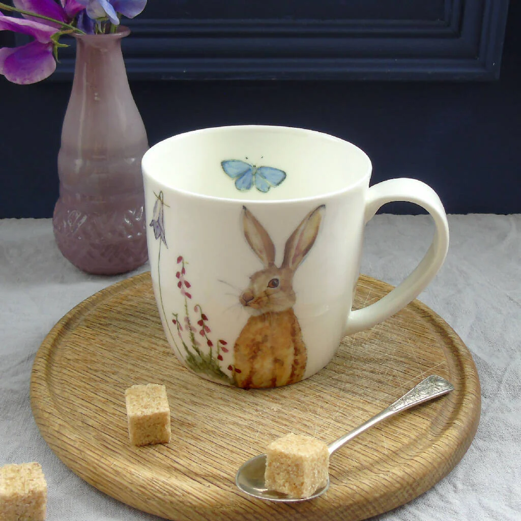 Brown Hare Bone China Mug - Image 5