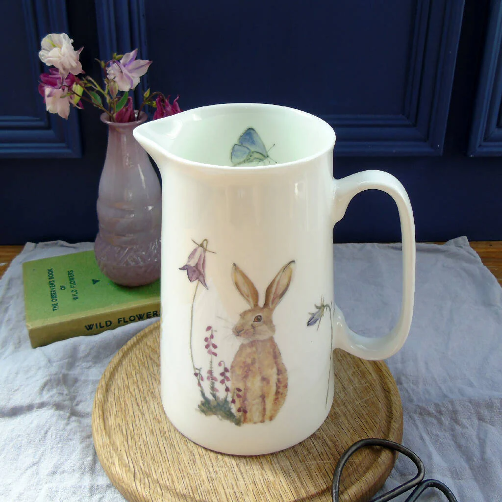 Brown Hare Bone China Two Pint Jug - Image 6