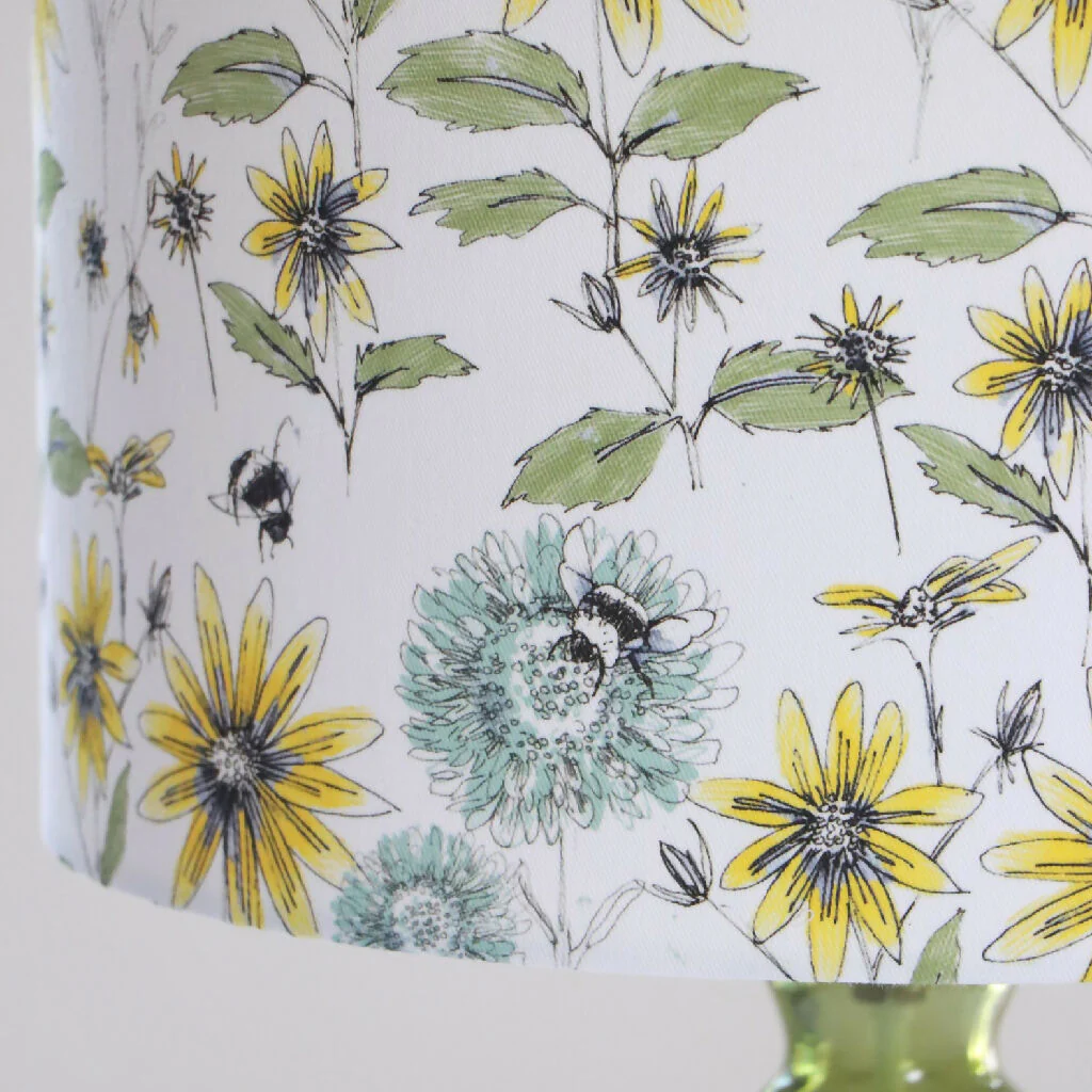 Bumblebee and Flora Designer Lampshade - Image 3