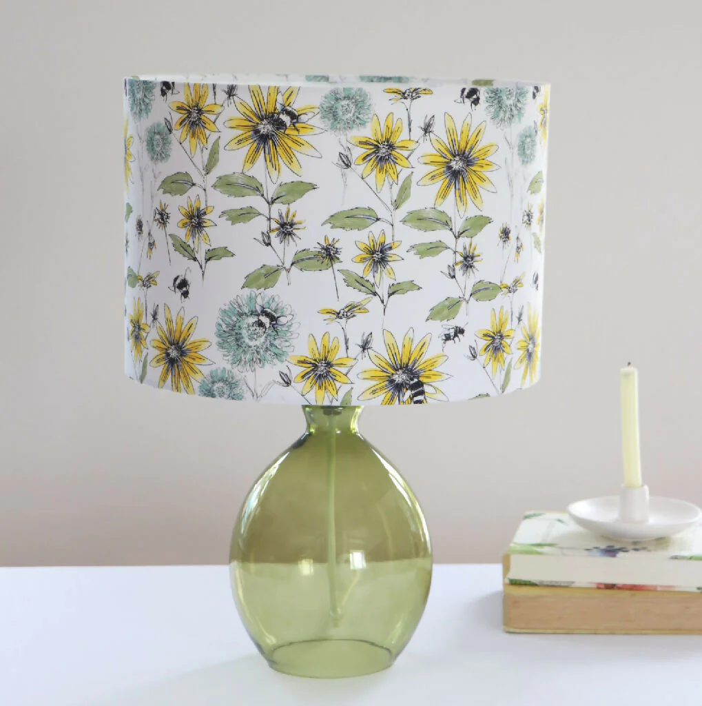 Bumblebee and Flora Designer Lampshade - Image 4