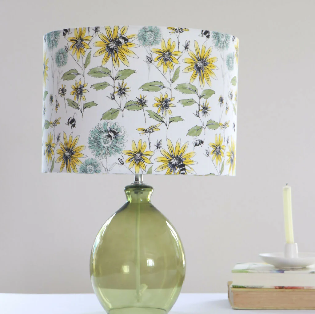 Bumblebee and Flora Designer Lampshade - Image 5