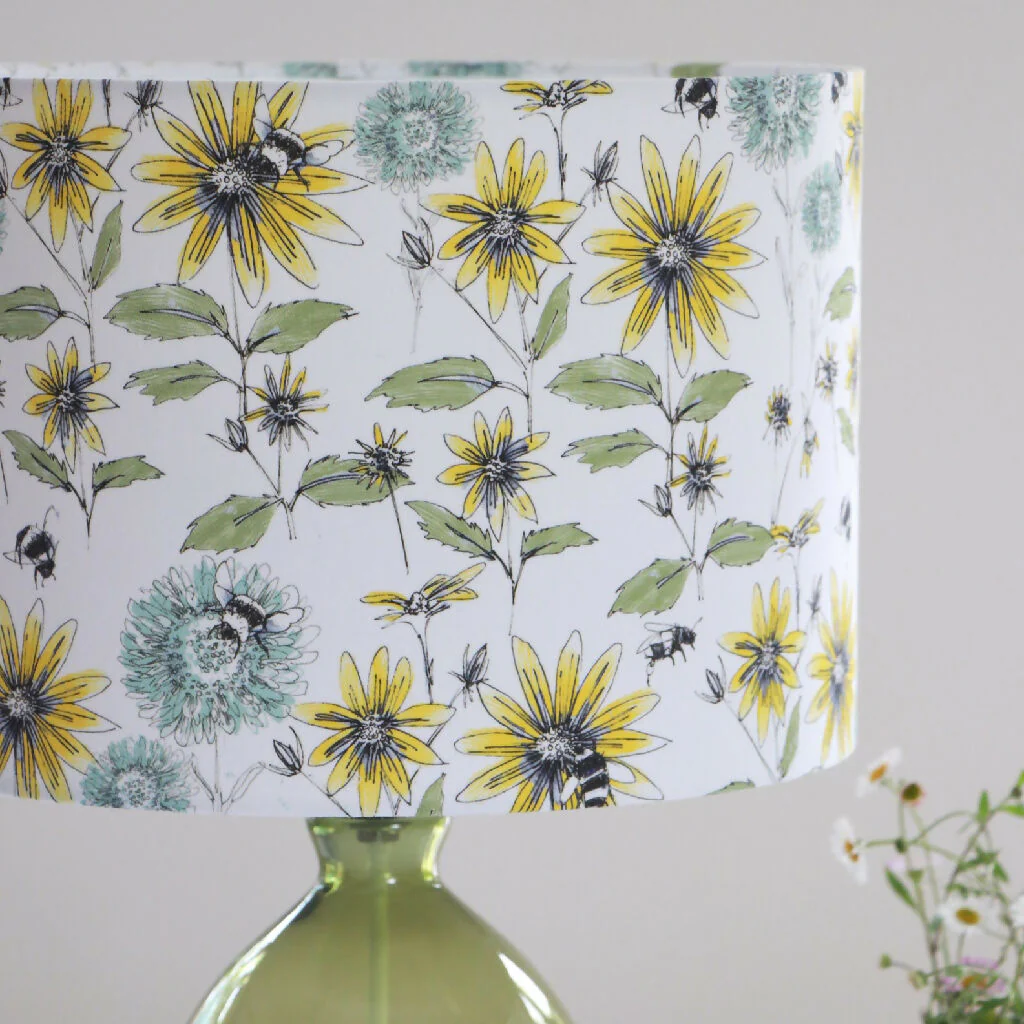 Bumblebee and Flora Designer Lampshade - Image 6