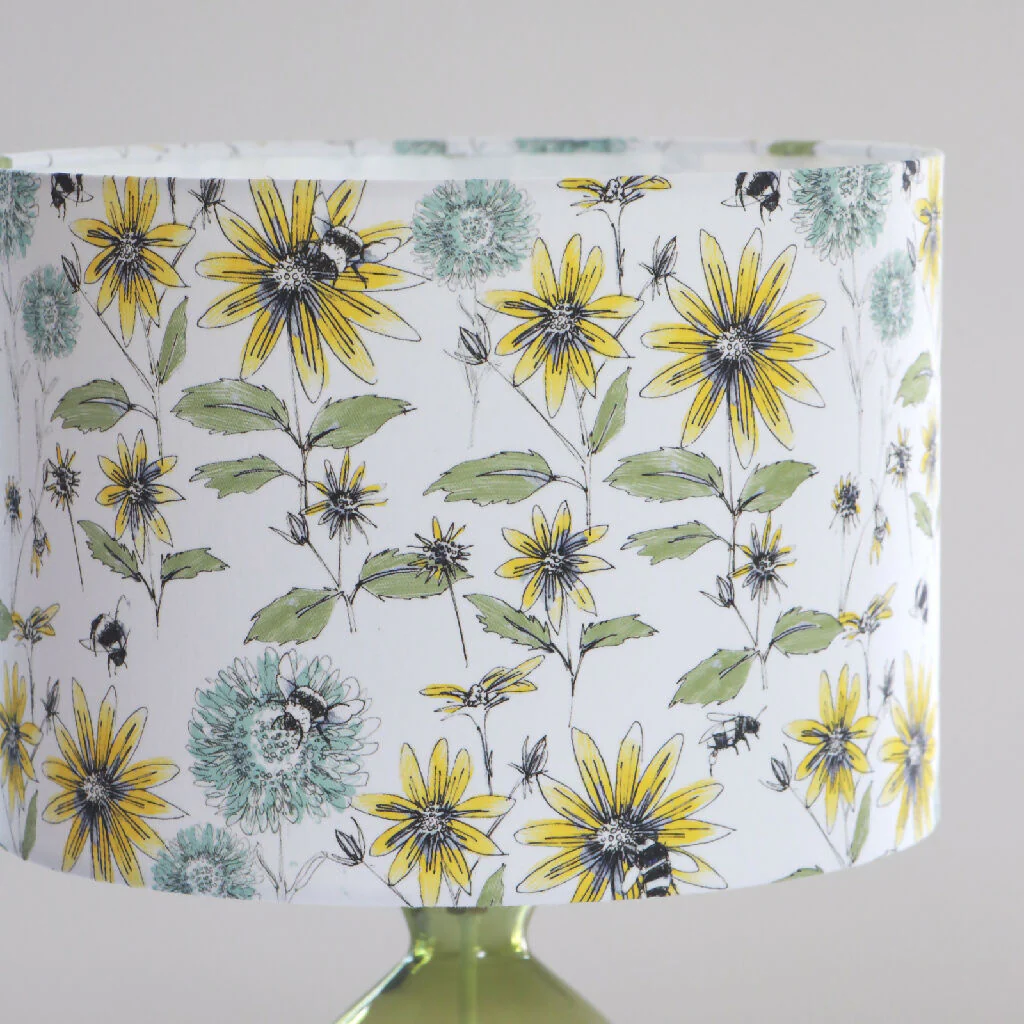 Bumblebee and Flora Designer Lampshade - Image 8