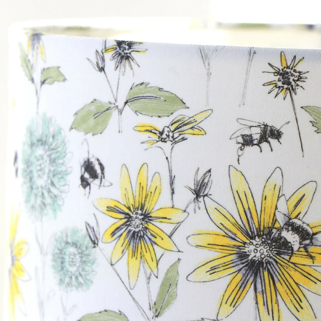 Bumblebee and Flora Designer Lampshade - Image 9