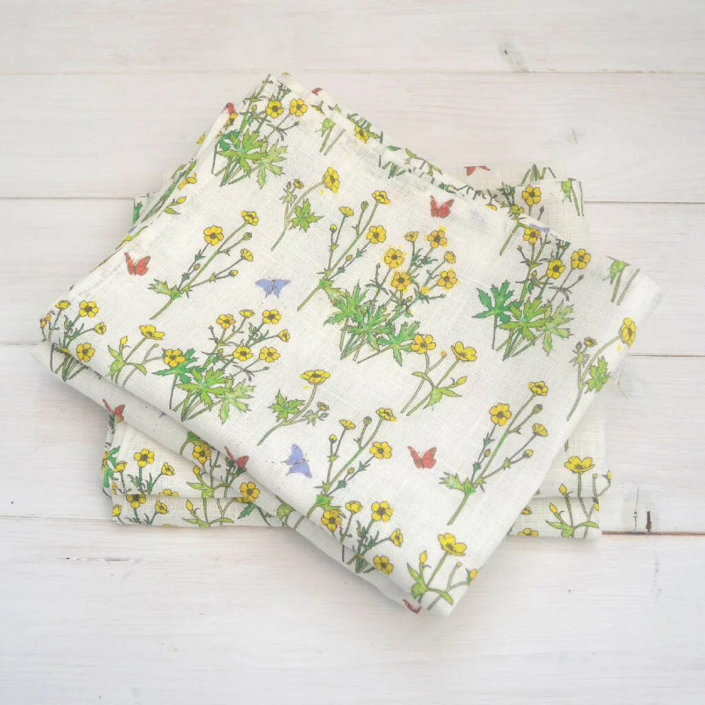 Buttercups Linen Tea Towel - Image 5