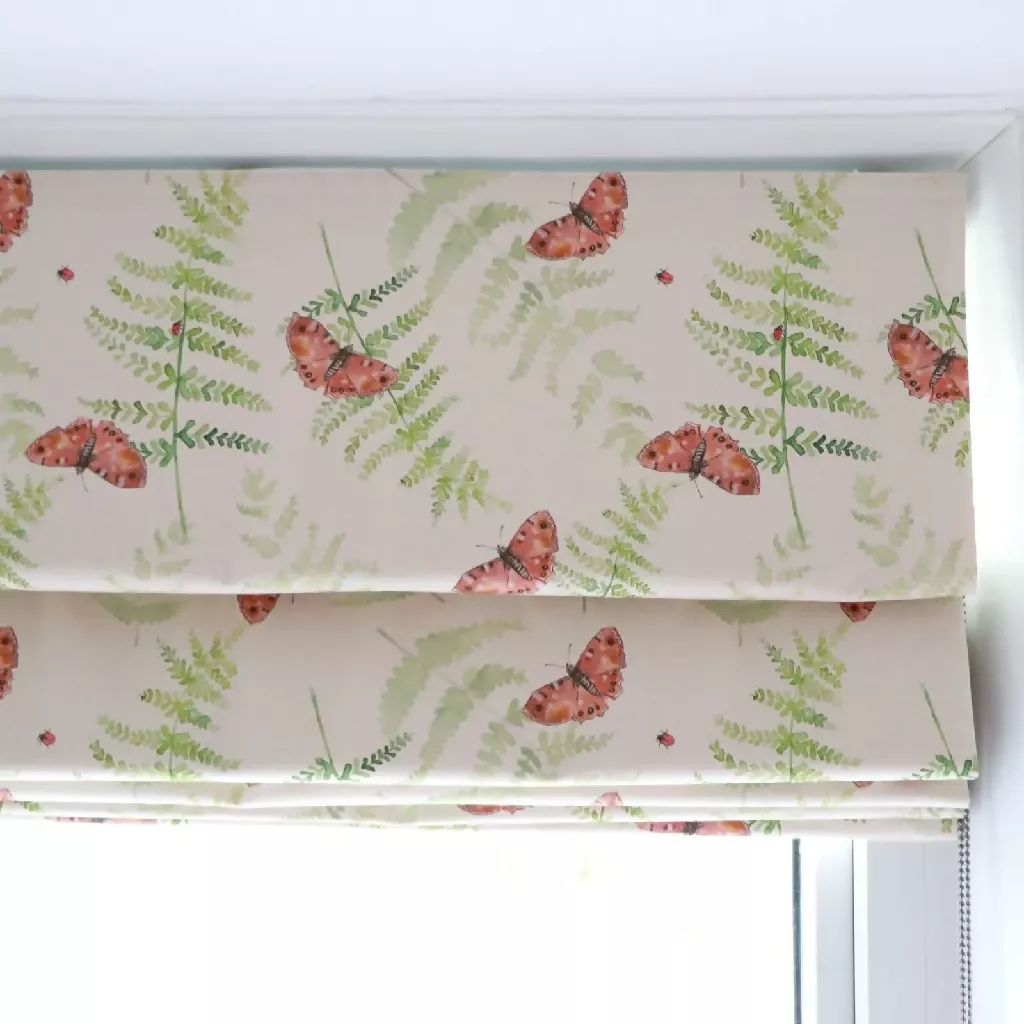 Butterfly and Fern Organic Soft Furnishing Fabric - Image 3