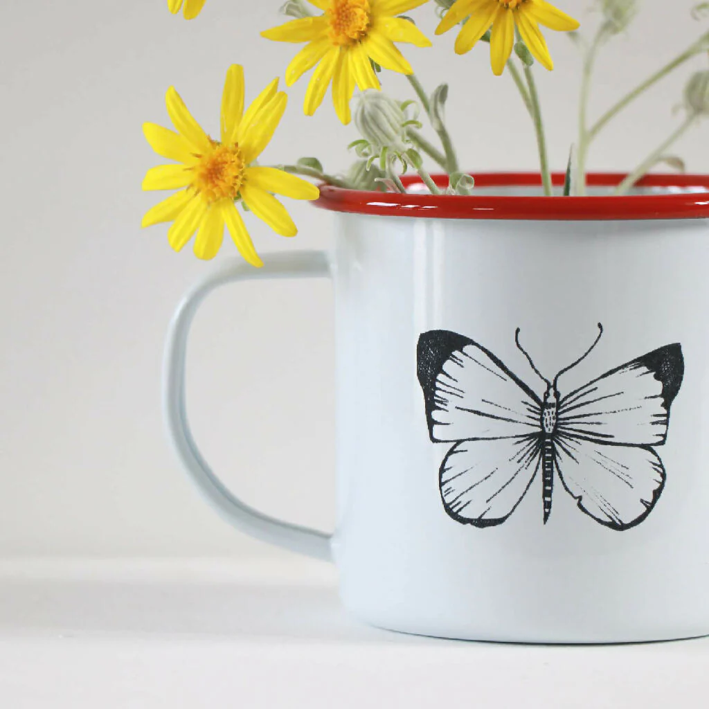 Butterfly Mug Etched in Cornwall - Image 5