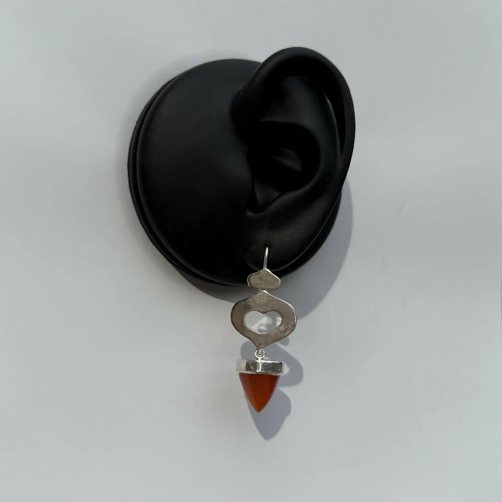 Carnelian Flame Earrings - Image 2
