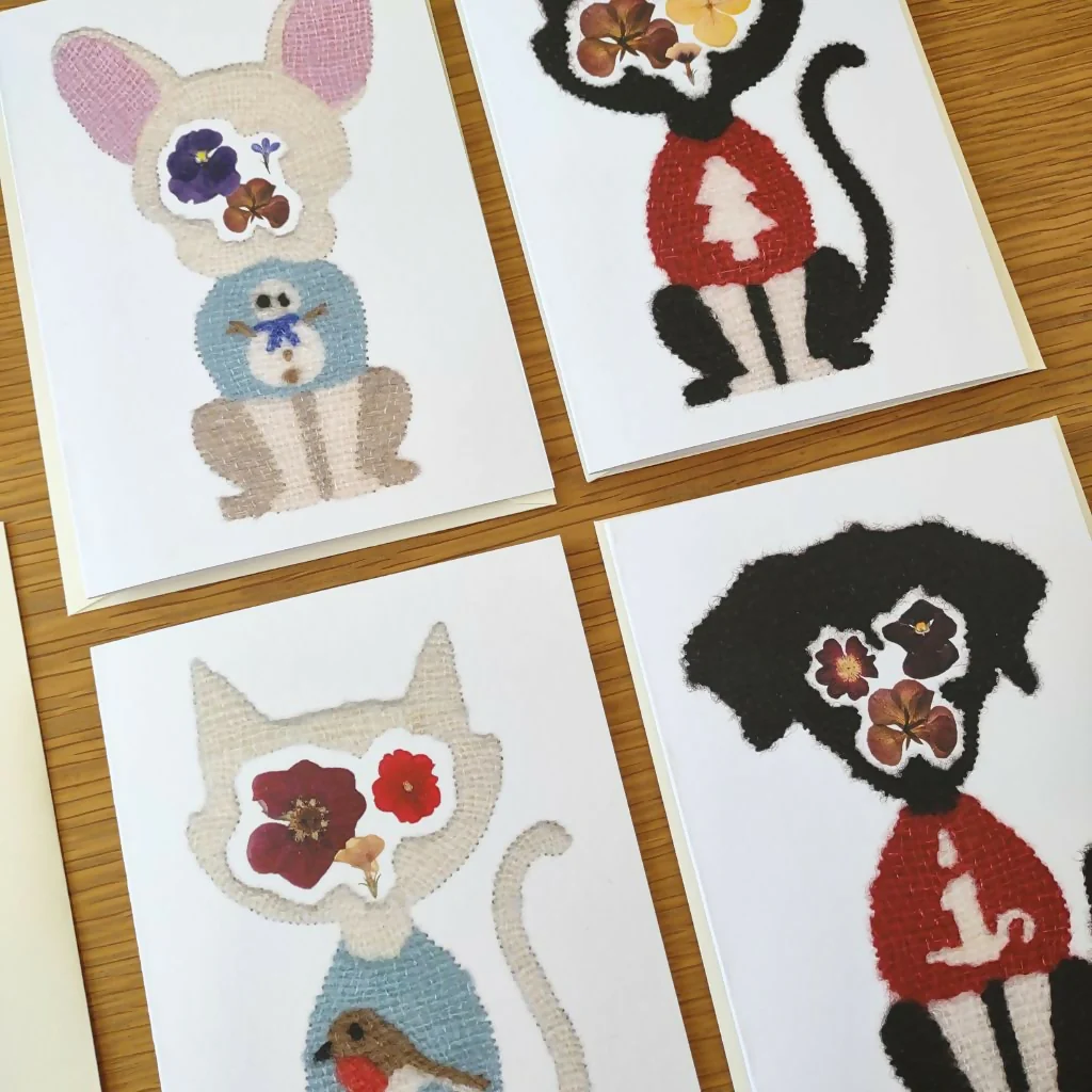 Cat And Dog Christmas Card Pack - Image 6