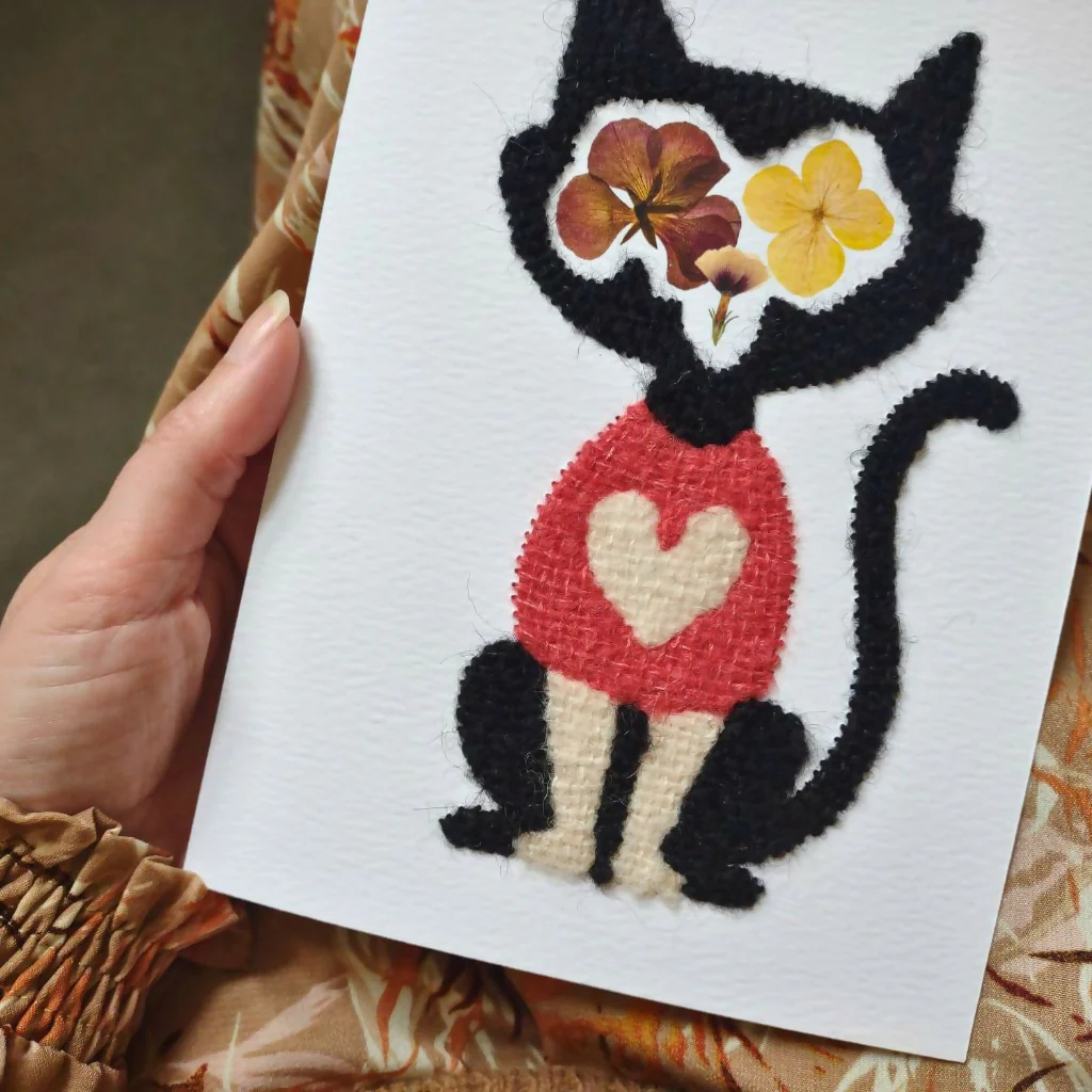 Cat Art Valentine Gift - Image 2