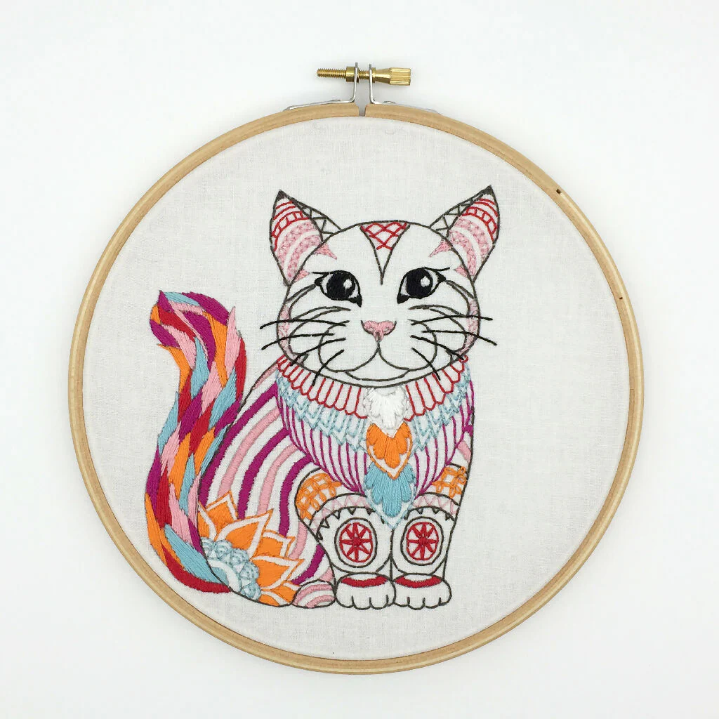 Cat Embroidery Kit - Image 2