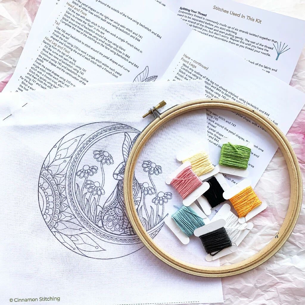 Celestial Hare Embroidery Kit - Image 10