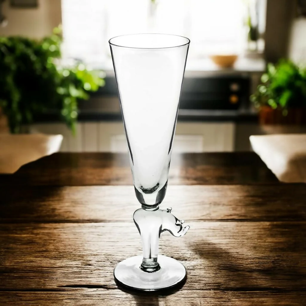 Champagne Flutes with Animal Stem Set of 4 - Image 2