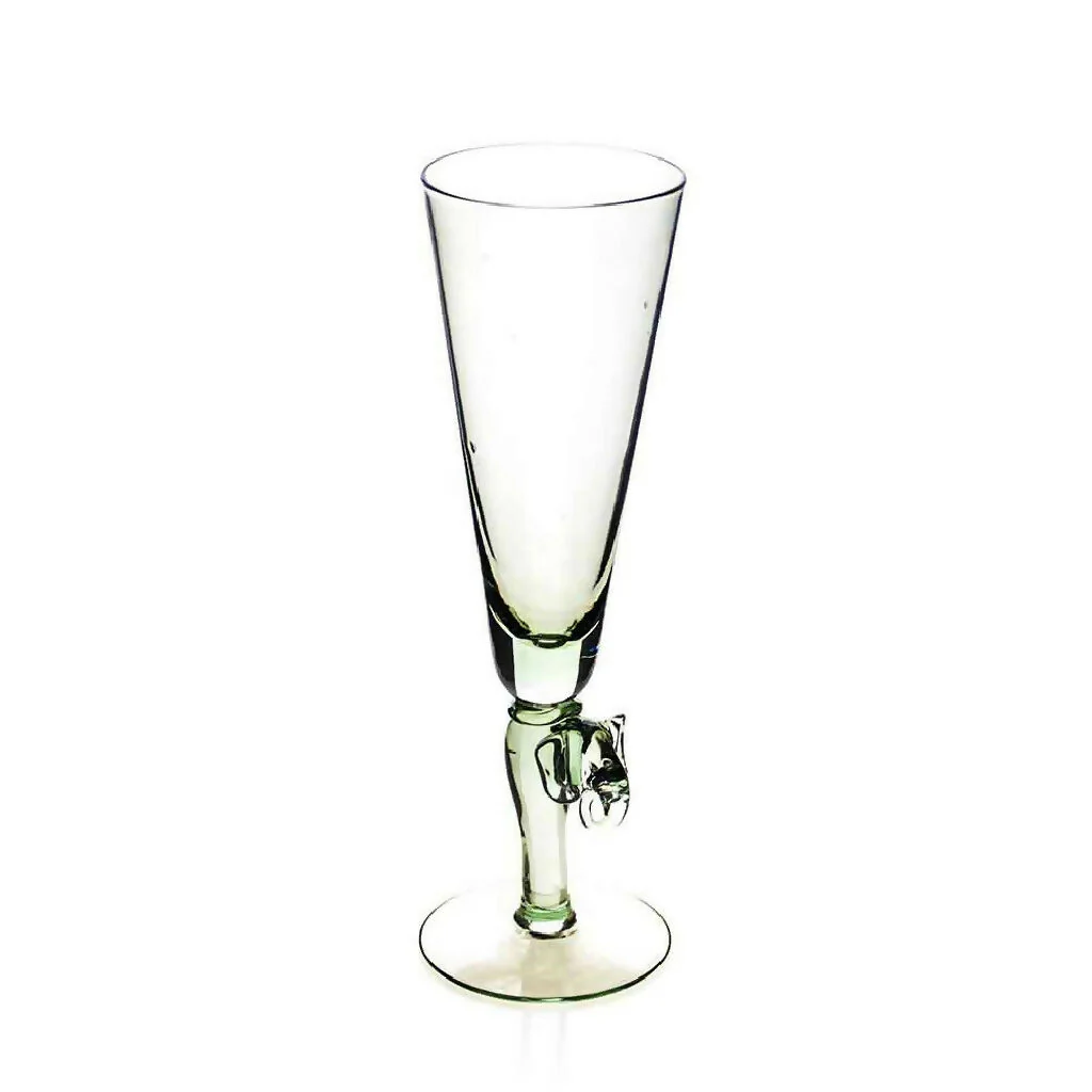 Champagne Flutes with Animal Stem Set of 4 - Image 5