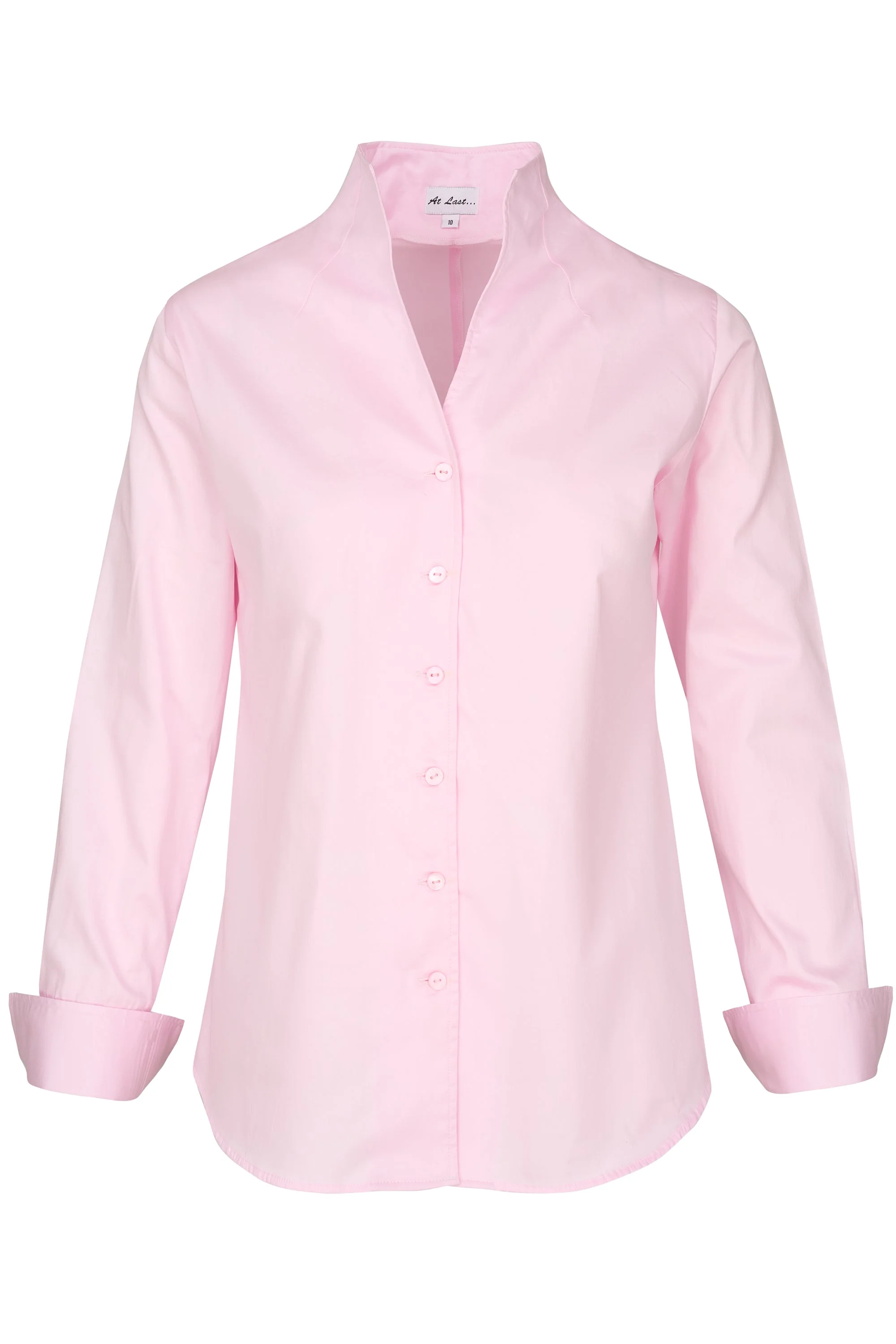 Cotton Chelsea Shirt In Baby Pink - Image 3