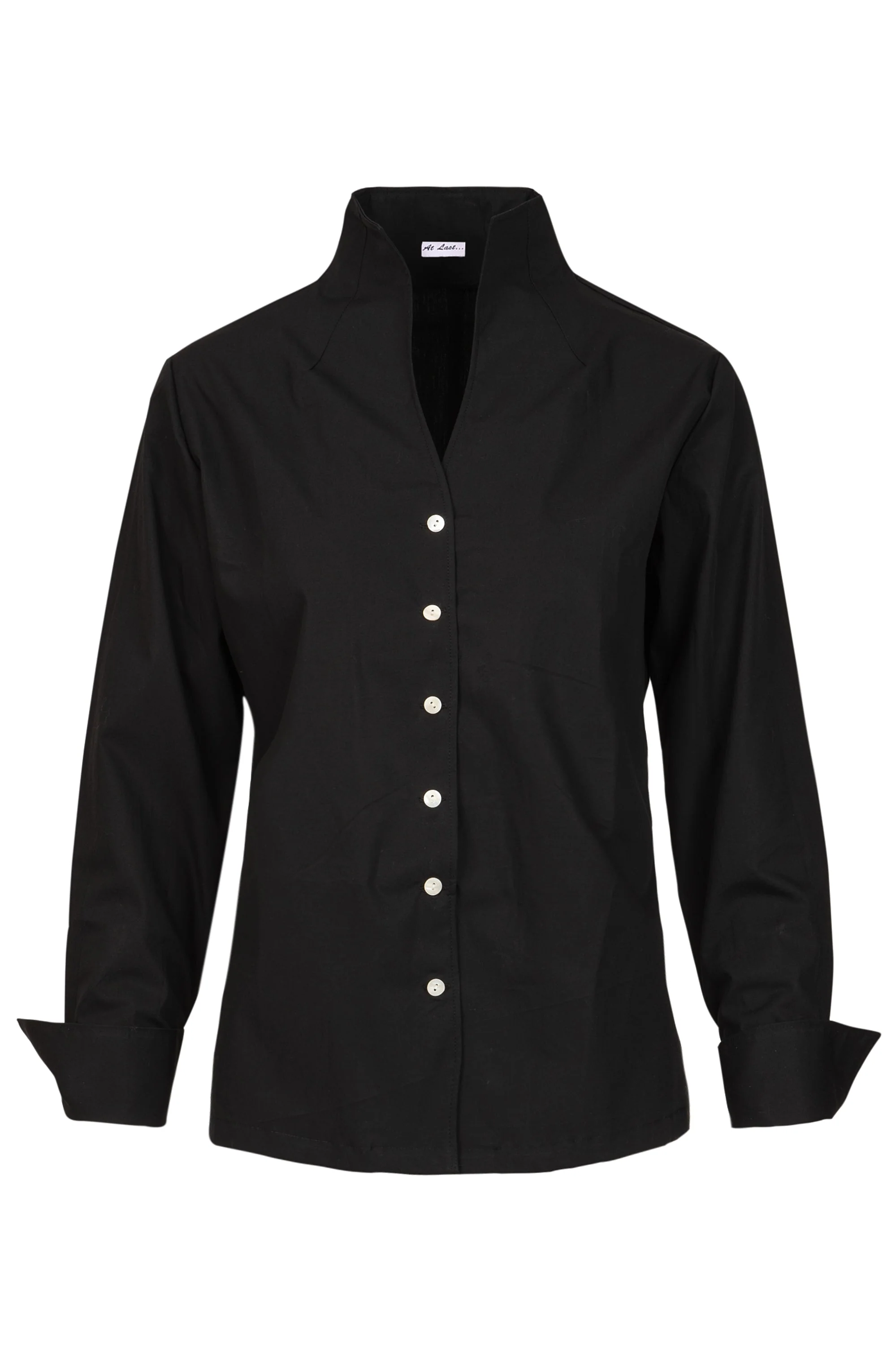 Cotton Chelsea Shirt In Black - Image 2