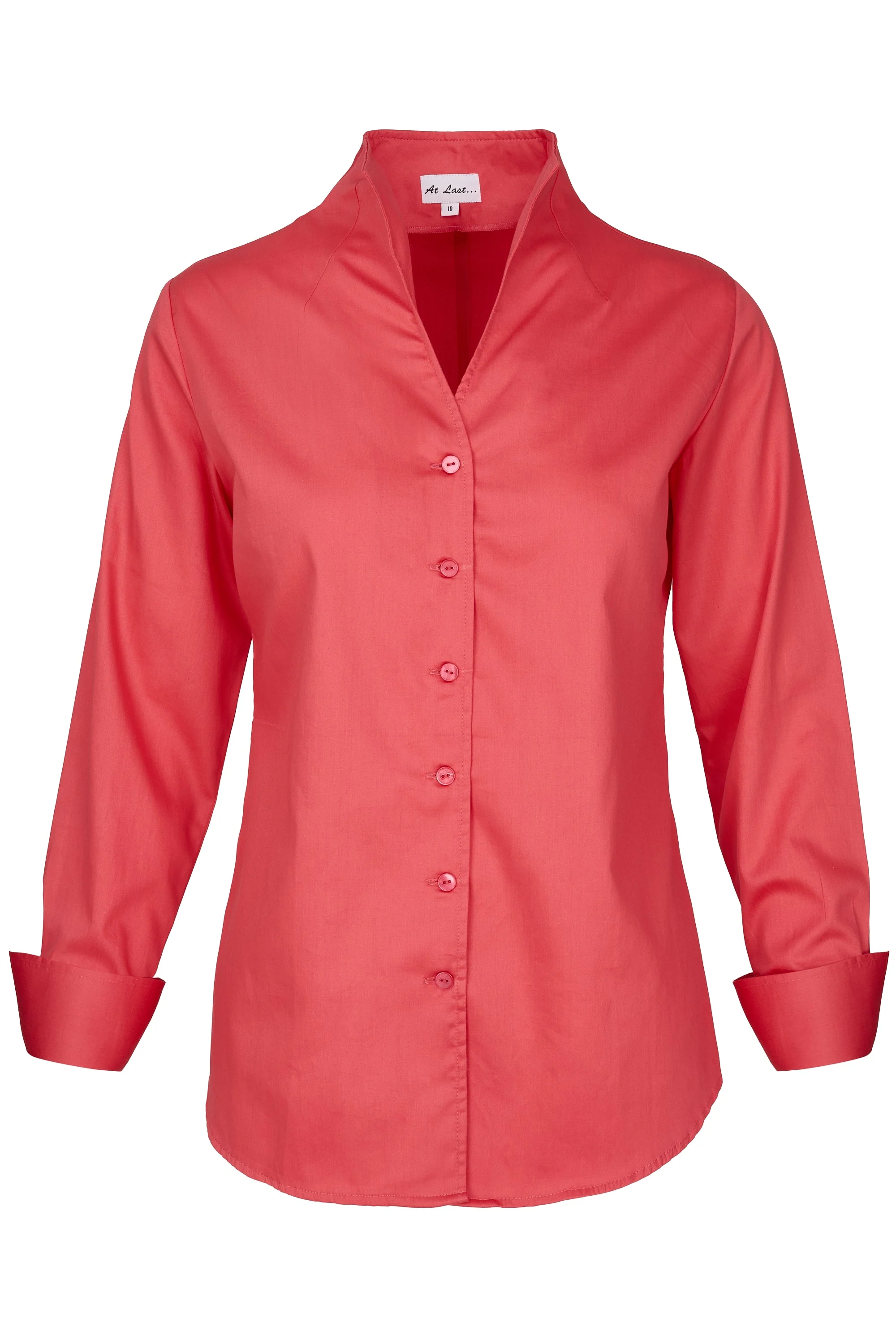 Cotton Chelsea Shirt In Dark Coral - Image 3