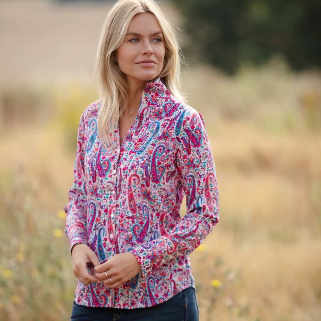 Chelsea Shirt In Pink & Blue Fiesta