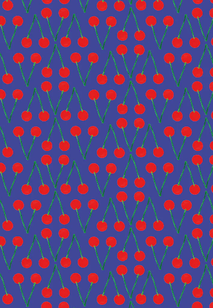 Cherry Patterned Wrapping Paper – Christmas Special (3 sheets) - Image 3
