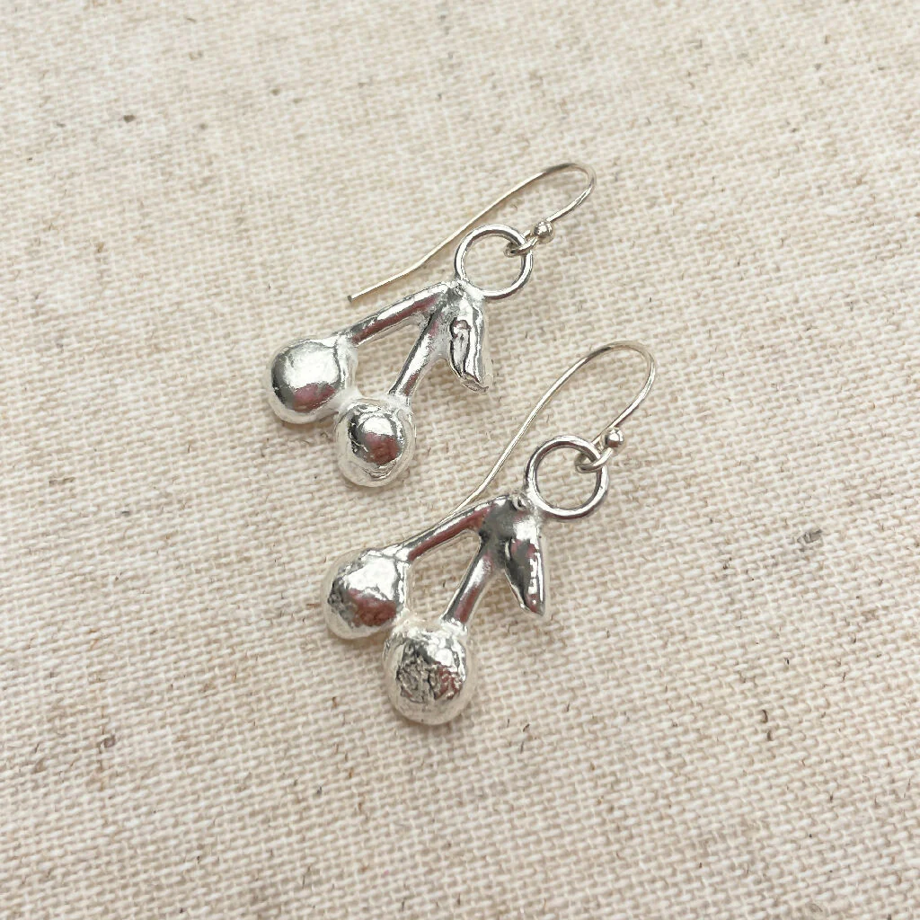 Cherry Sterling Silver Earrings - Image 2