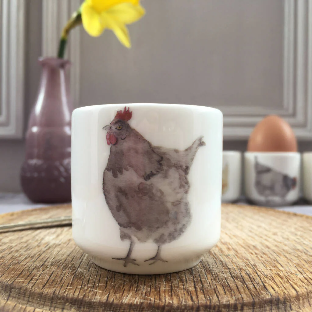 Chickens and Forget me nots Bone China Eggcups - Image 5