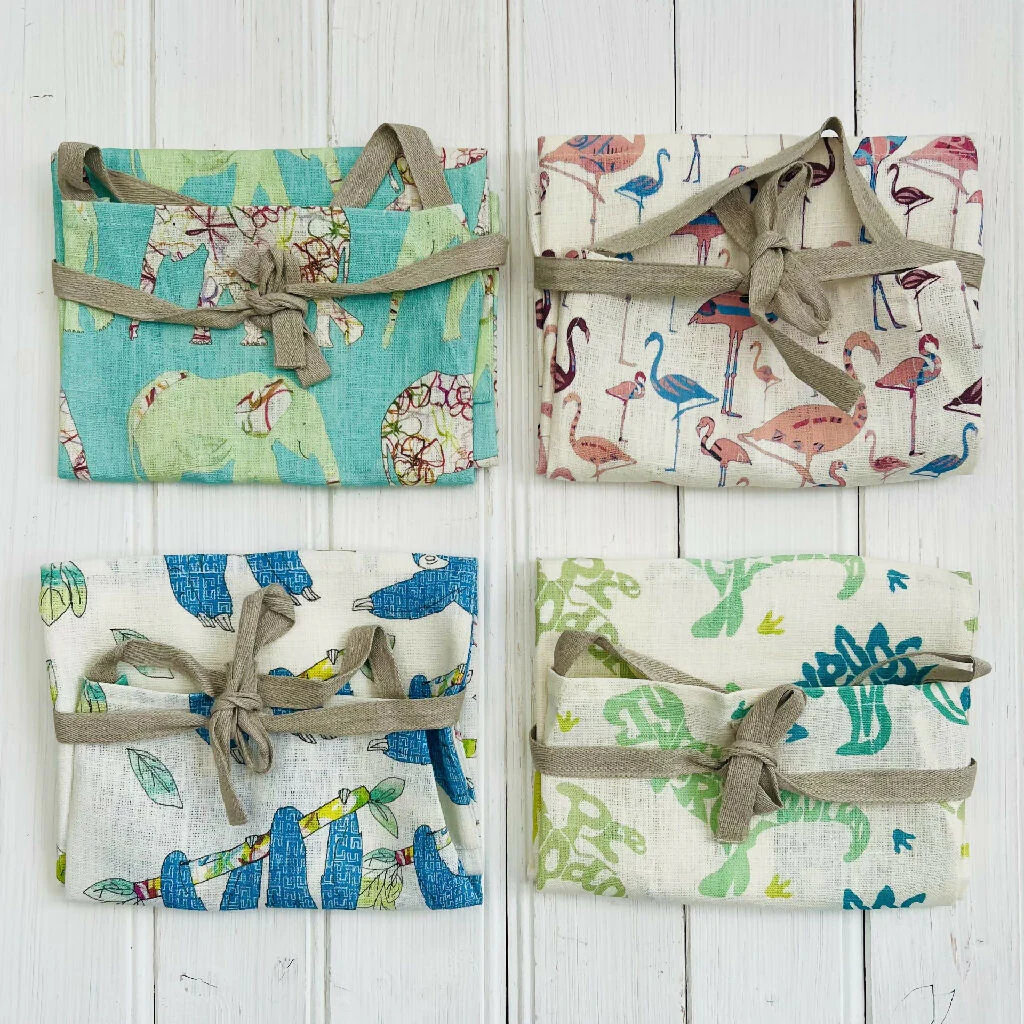 Children's Linen Aprons - Animal Designs - Image 4