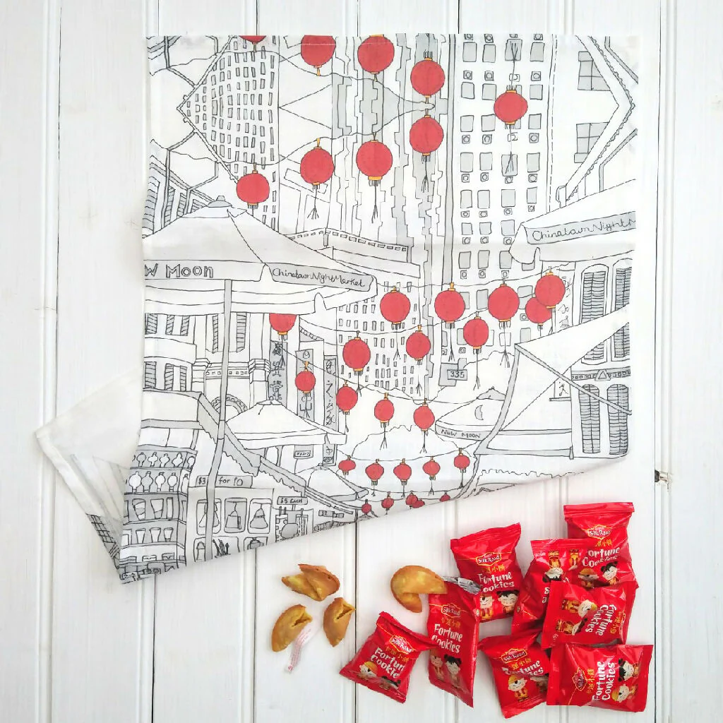 Chinese New Year Linen Tea Towel - Image 3