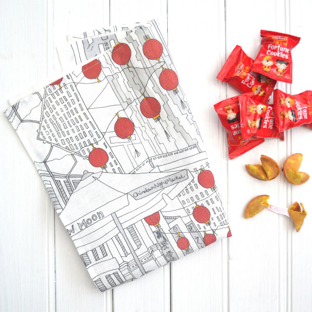 Chinese New Year Linen Tea Towel - Image 4