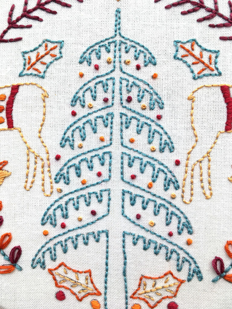Christmas Embroidery Kit - Modern Christmas Embroidery Kit - Image 3