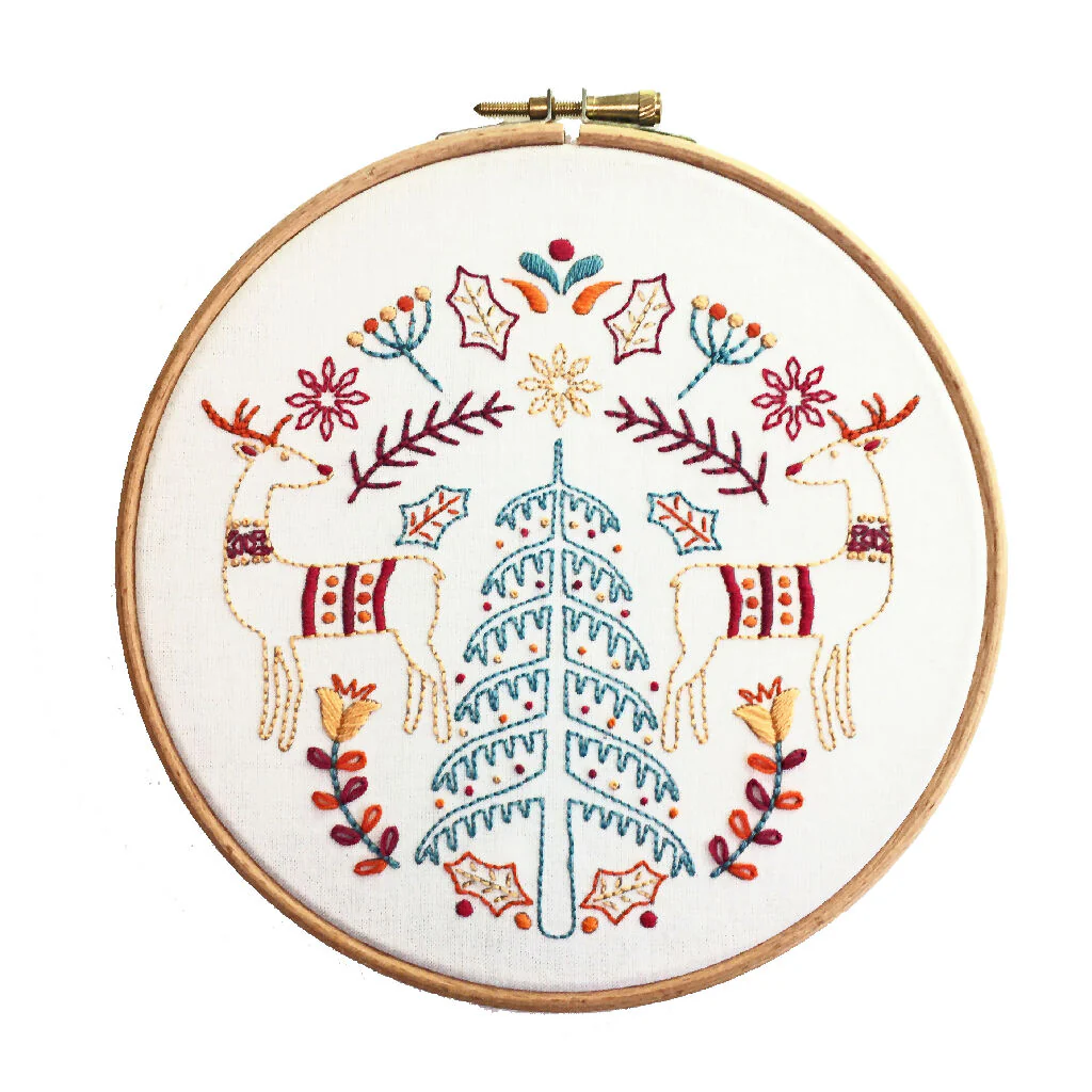 Christmas Embroidery Kit - Modern Christmas Embroidery Kit - Image 5