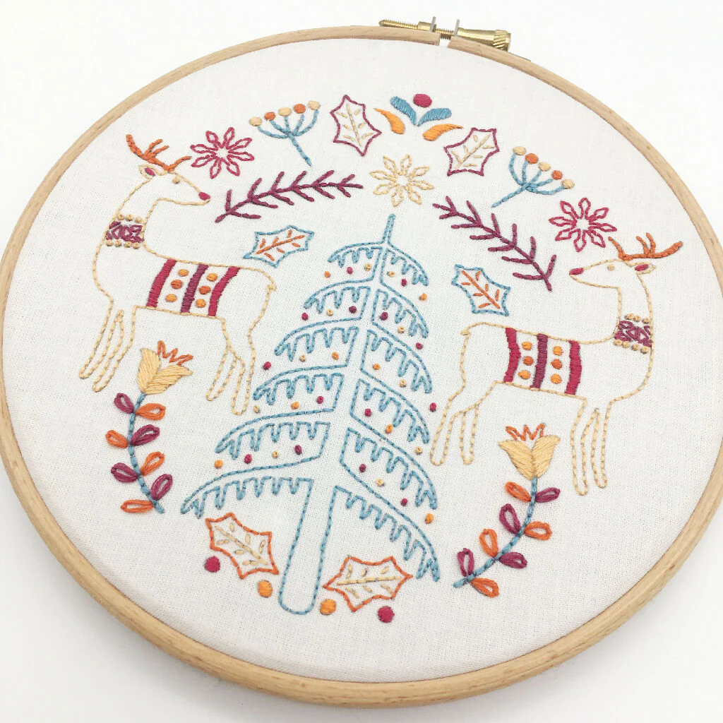 Christmas Embroidery Kit - Modern Christmas Embroidery Kit - Image 7