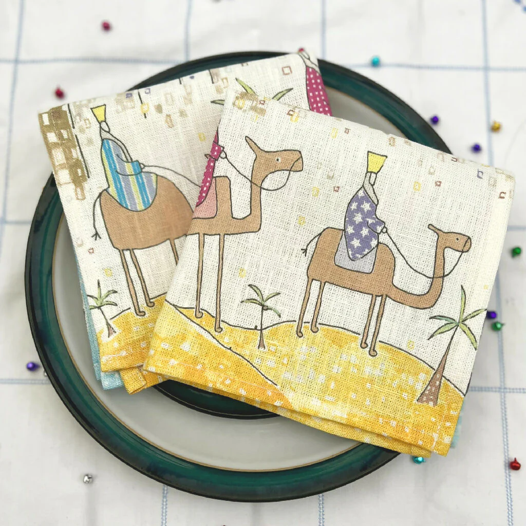 Christmas Linen Napkins - Following the Star - Image 2