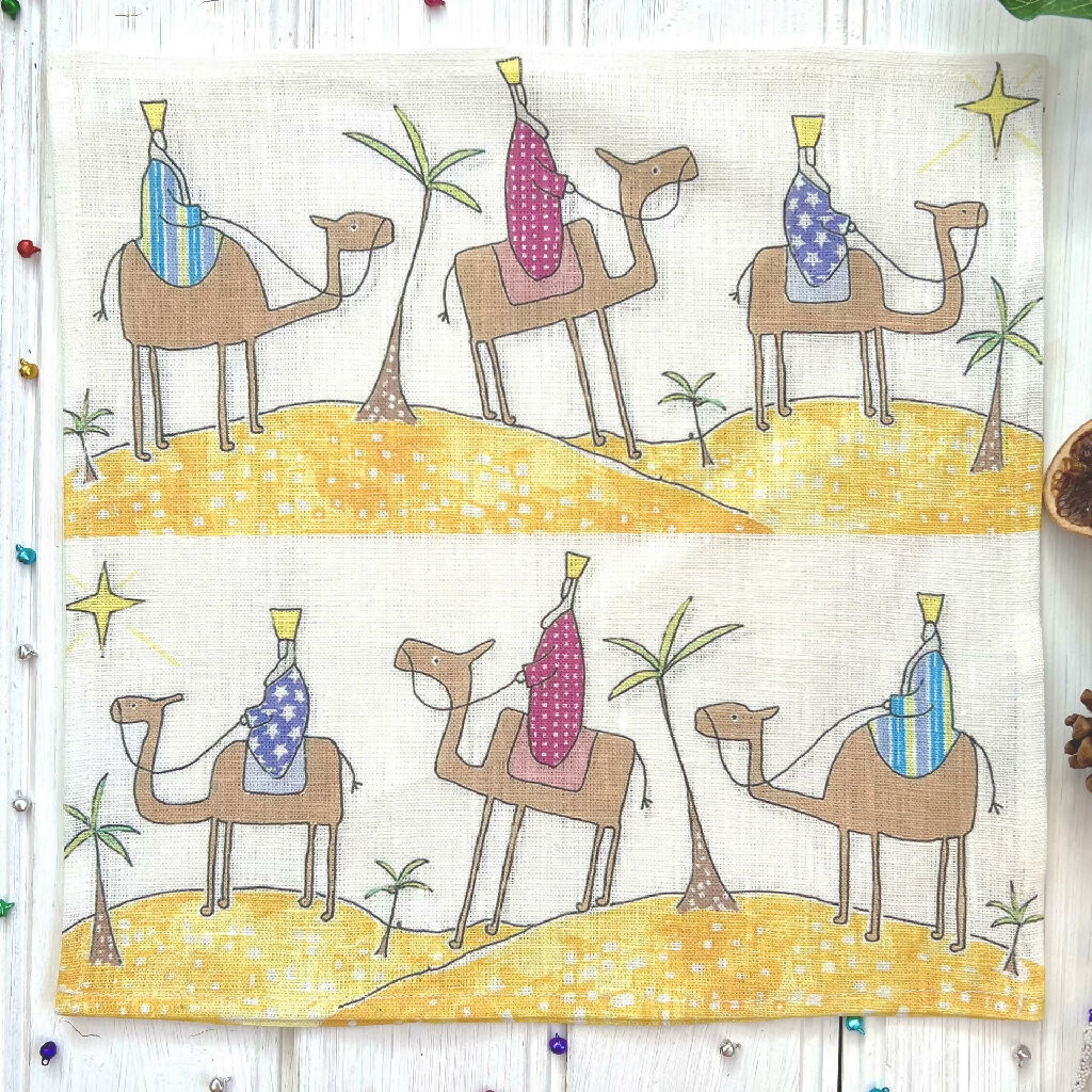 Christmas Linen Napkins - Following the Star - Image 3