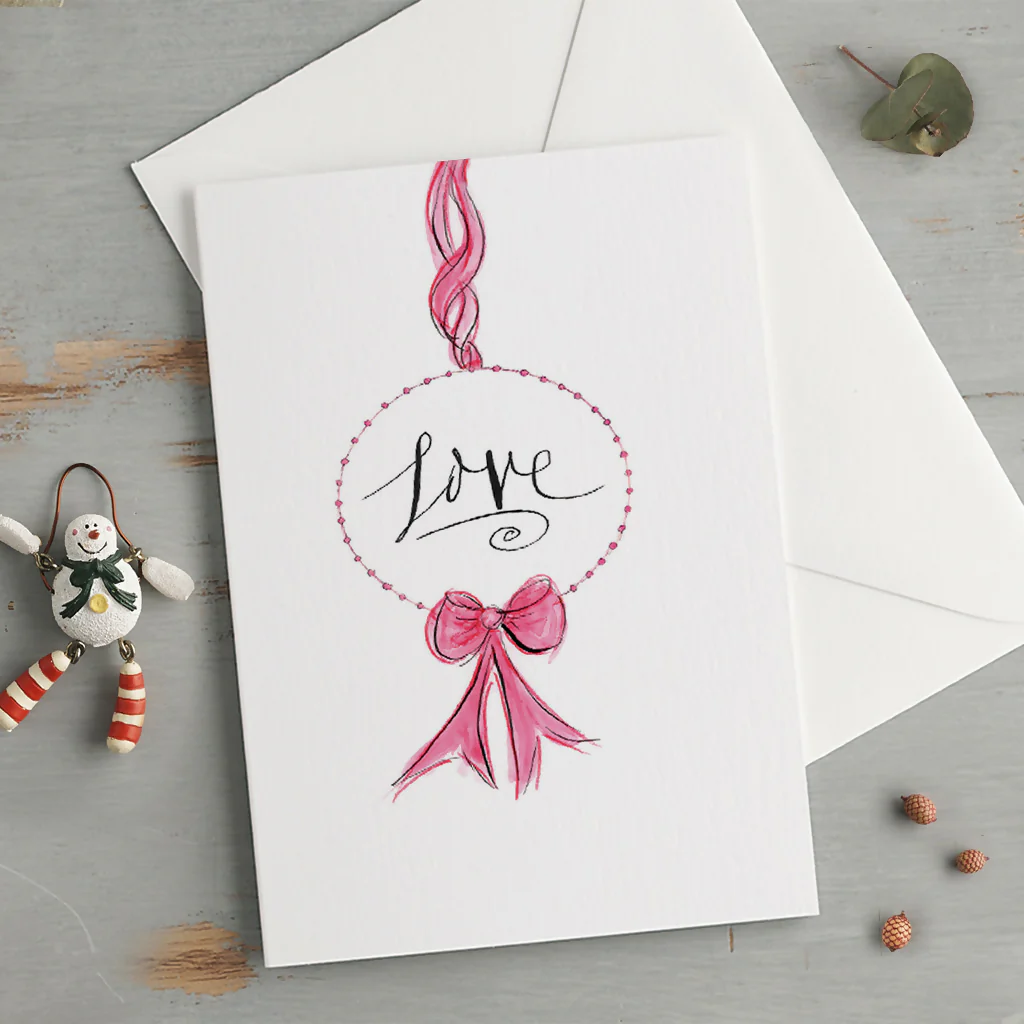 'Christmas Love' Bauble Christmas Card