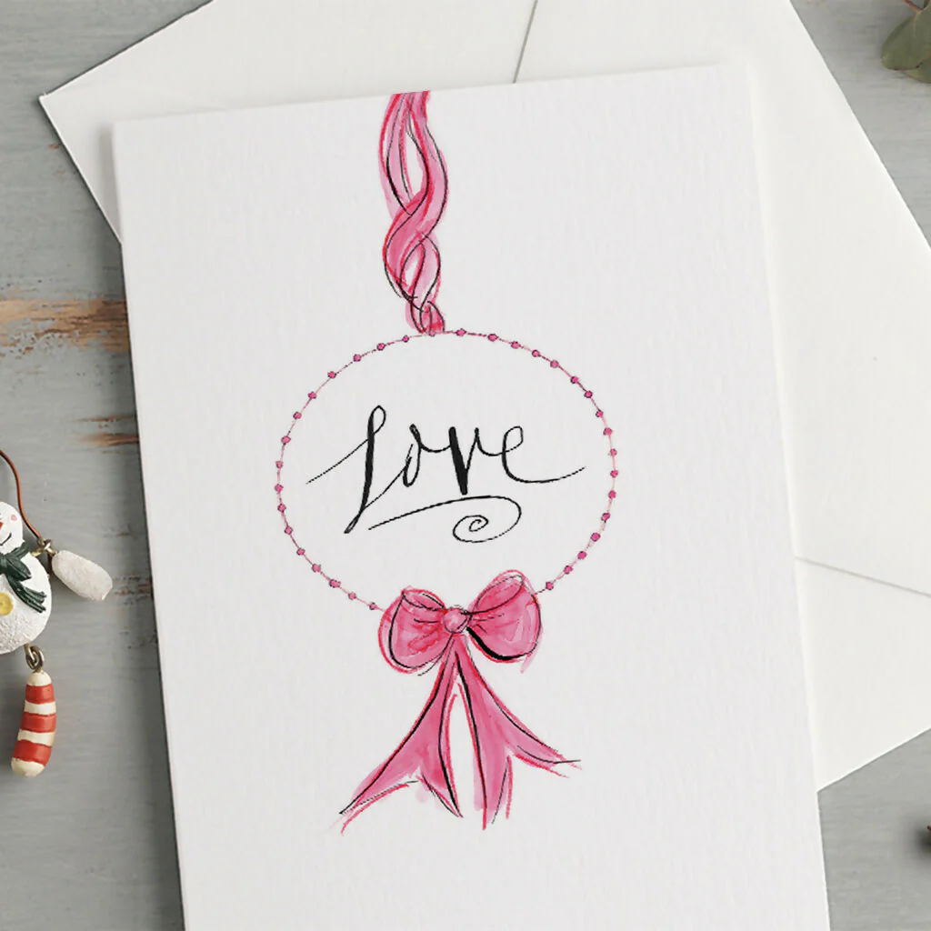 'Christmas Love' Bauble Christmas Card - Image 2
