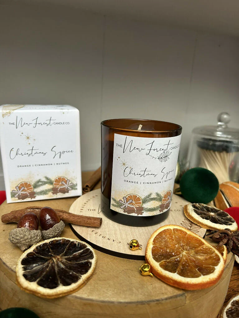 Christmas Spice Luxury Christmas Soy Wax Candle - Image 7