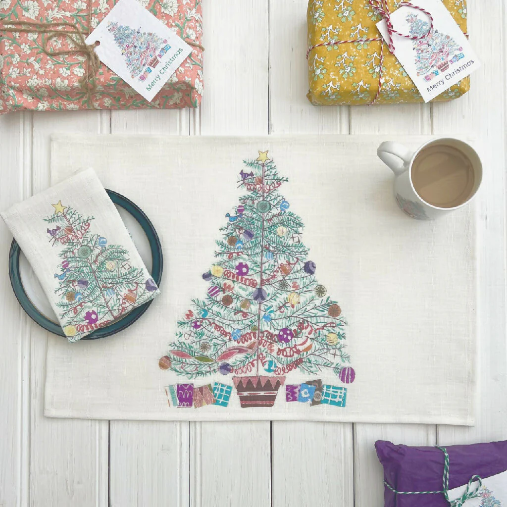 Christmas Tree Linen Placemats - Image 5