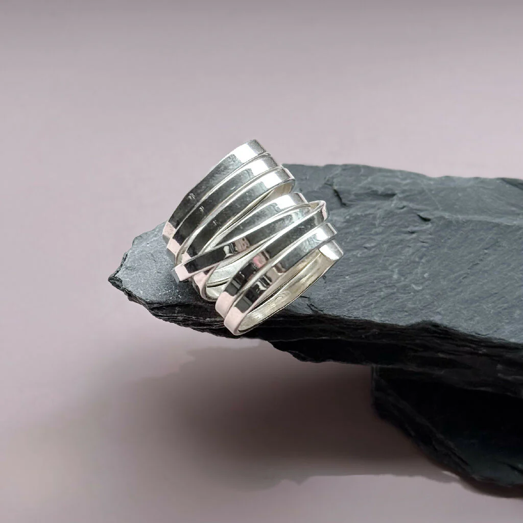 Chunky Statement Sterling Silver Wrap Ring