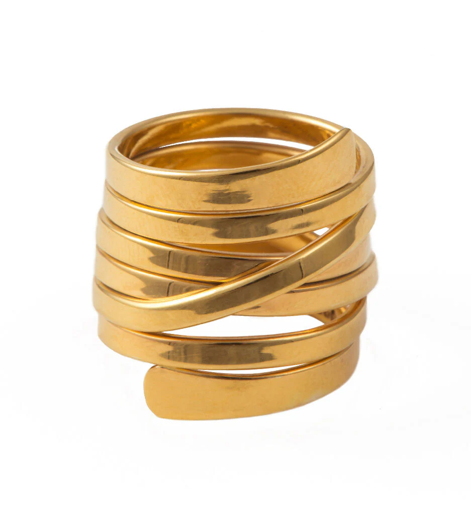 Chunky Statement Sterling Silver Wrap Ring - Image 5