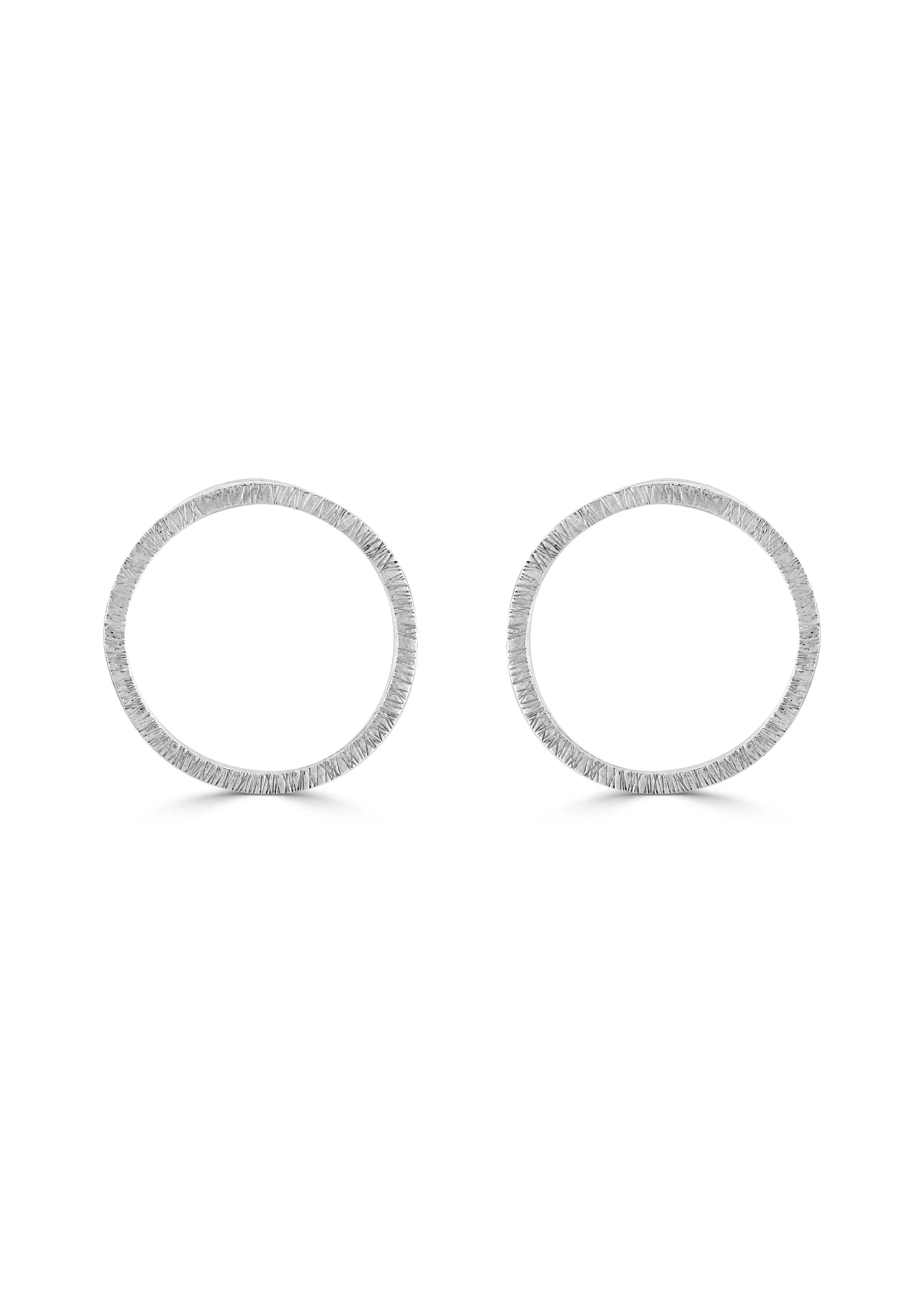 Circle Bark Stud Earrings - Image 7
