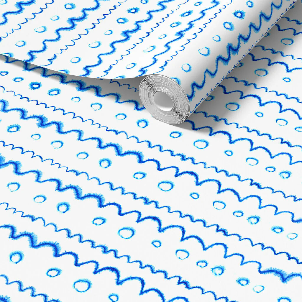 Circles in the Waves Sustainable Wallpaper - Image 2